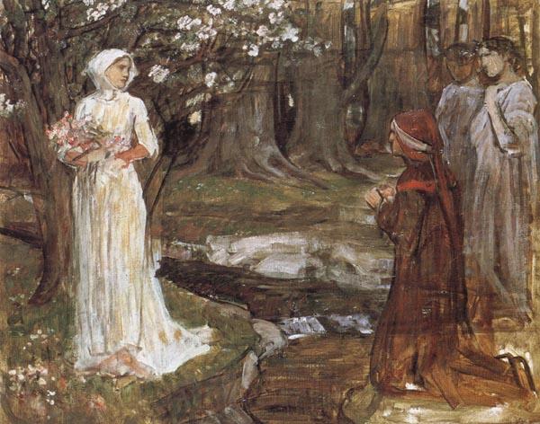 John William Waterhouse Dante and Beatrice Spain oil painting art
